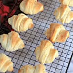 homemade crescent rolls on a wire rack