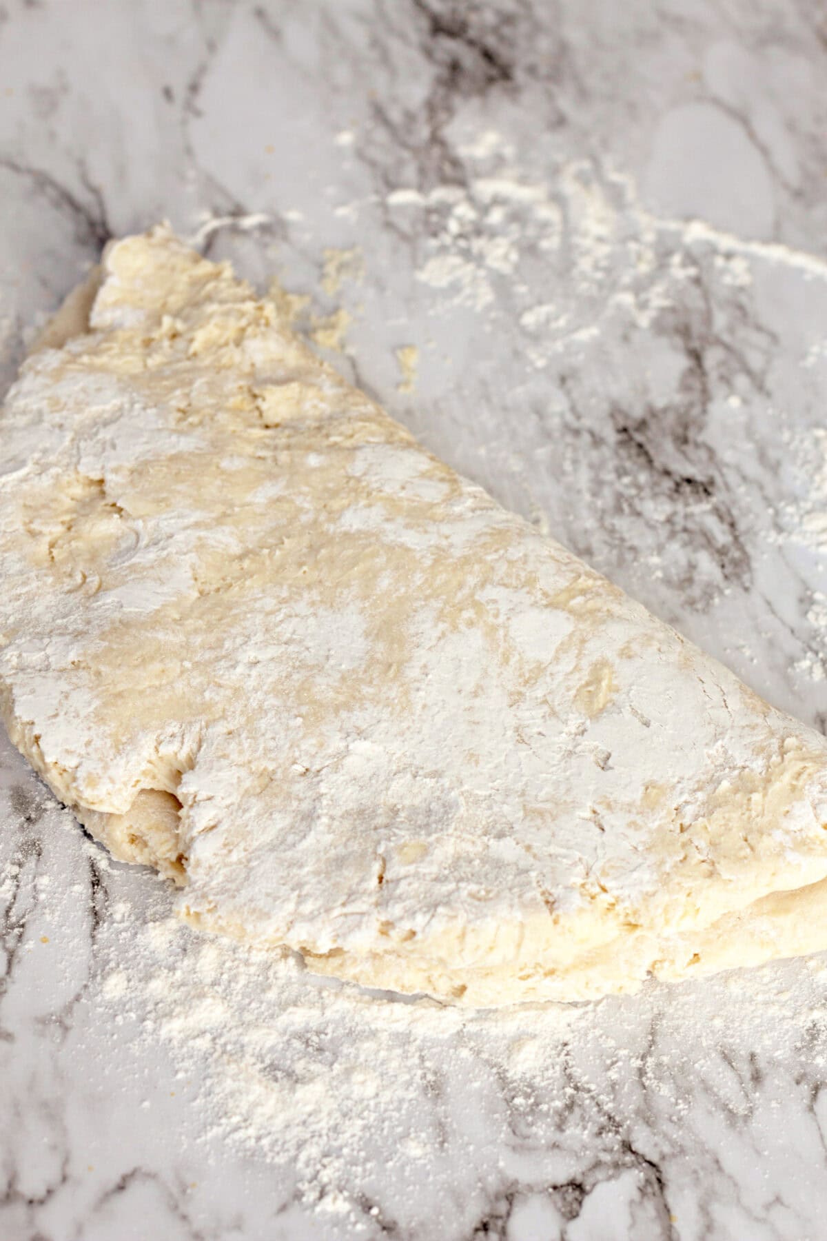 crescent roll dough folded in half