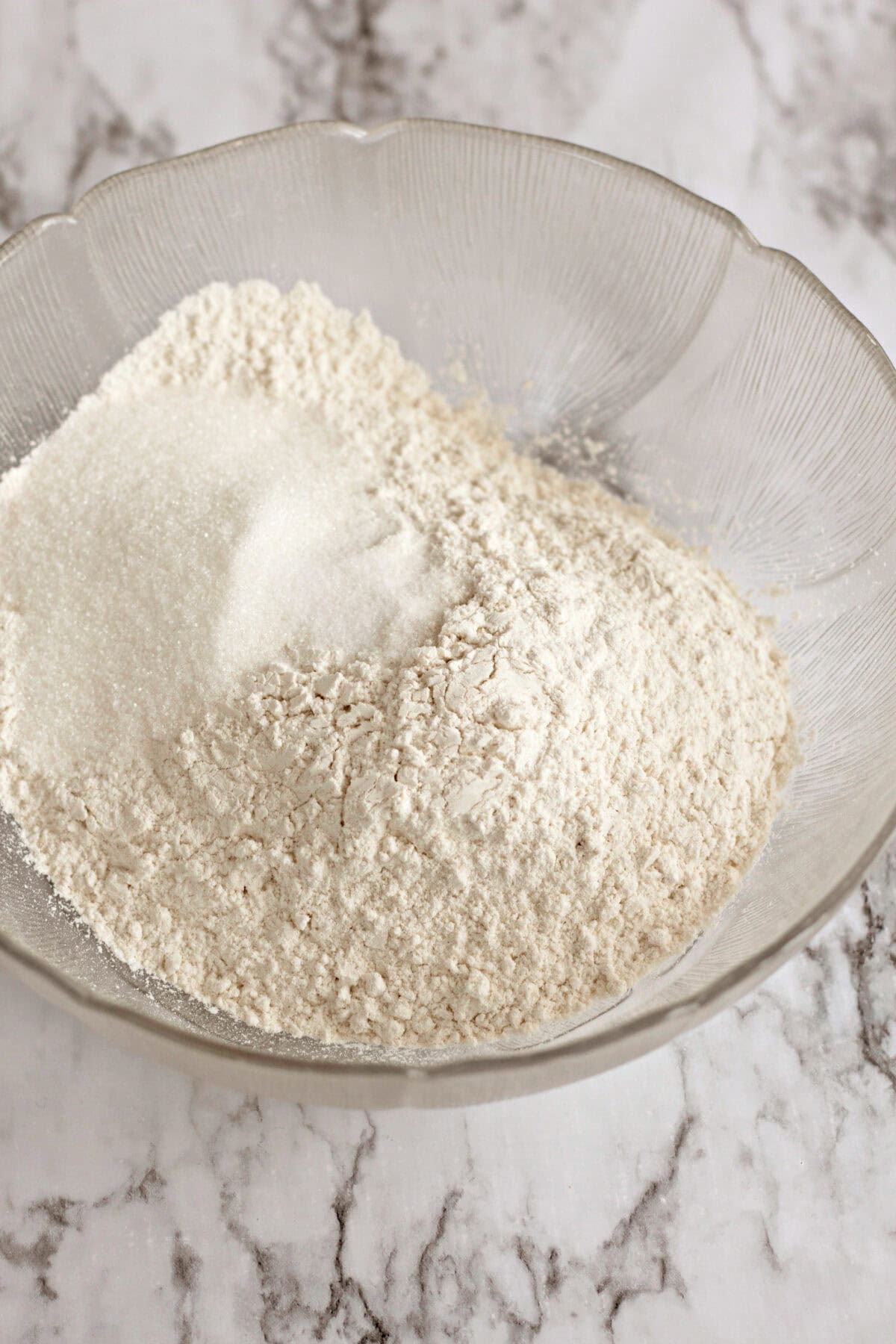 mixing dry ingredients in a mixing bowl