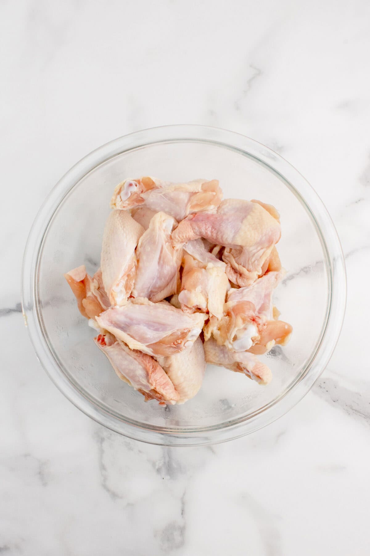 dry chicken wings in a bowl