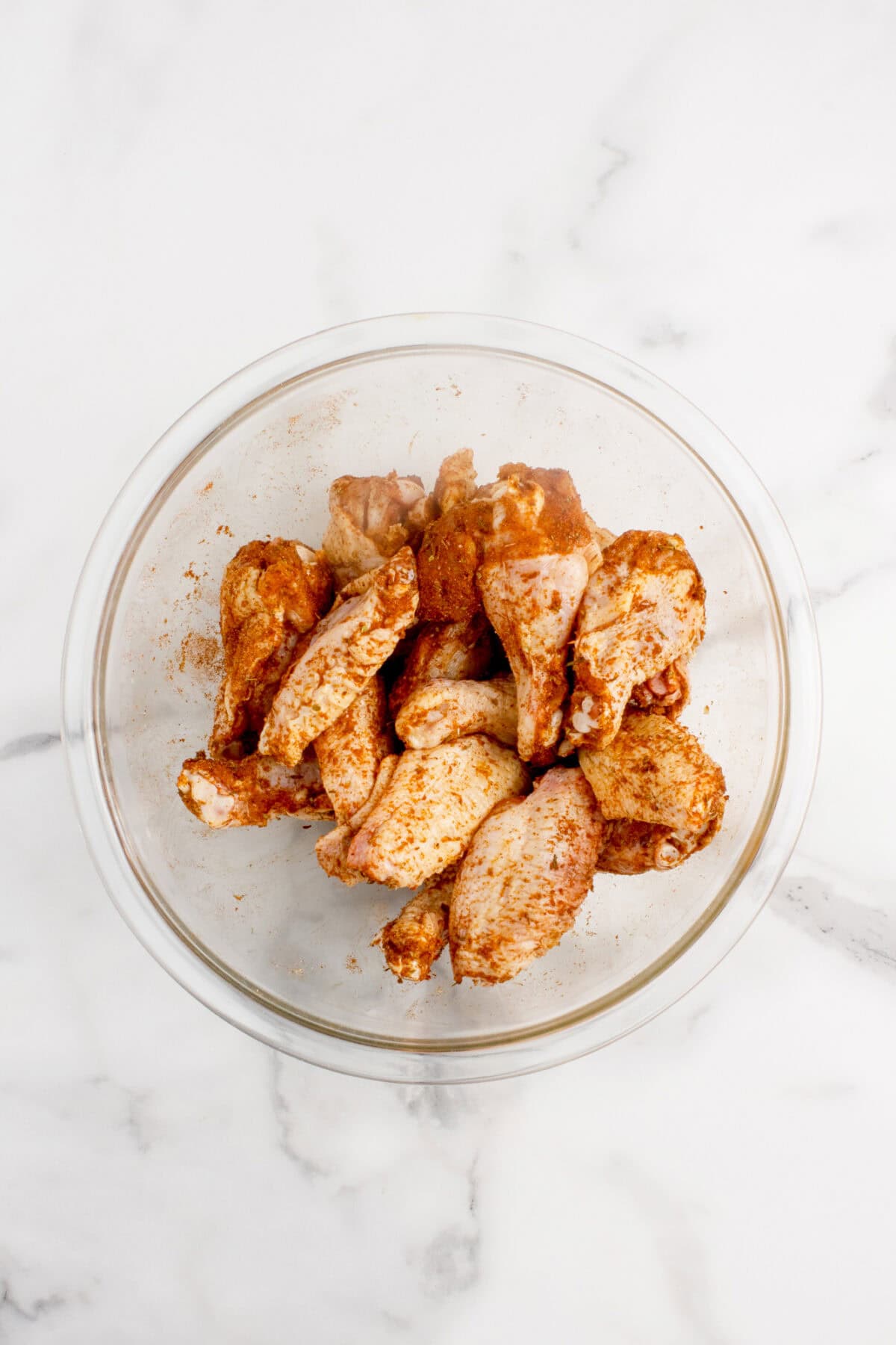 wings tossed in dry rub seasoning