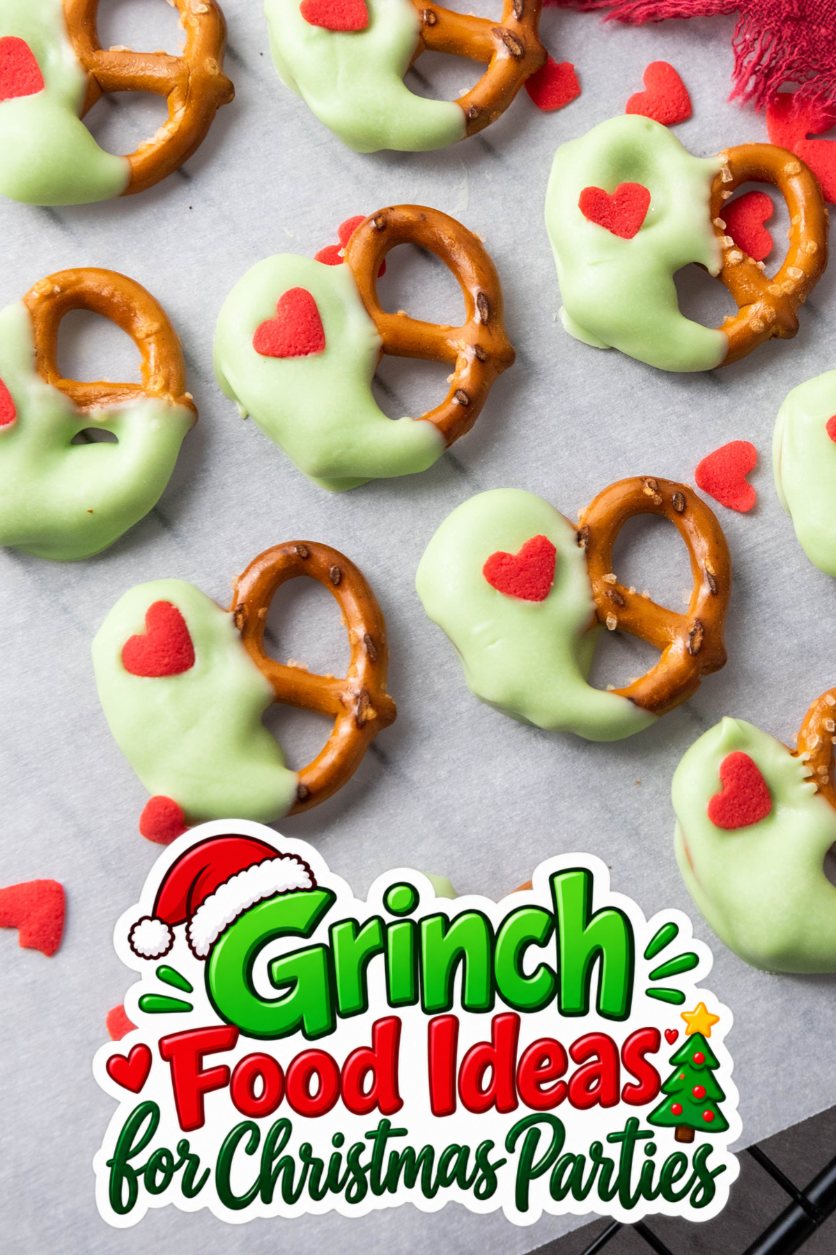 grinch pretzels