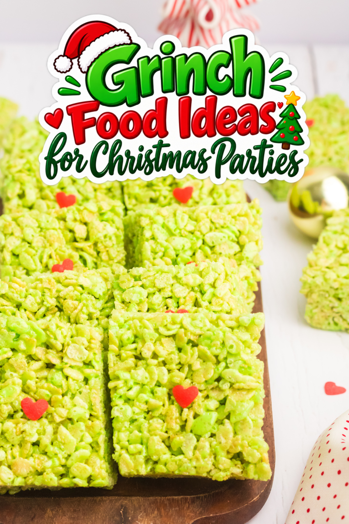 grinch rice krispie treats