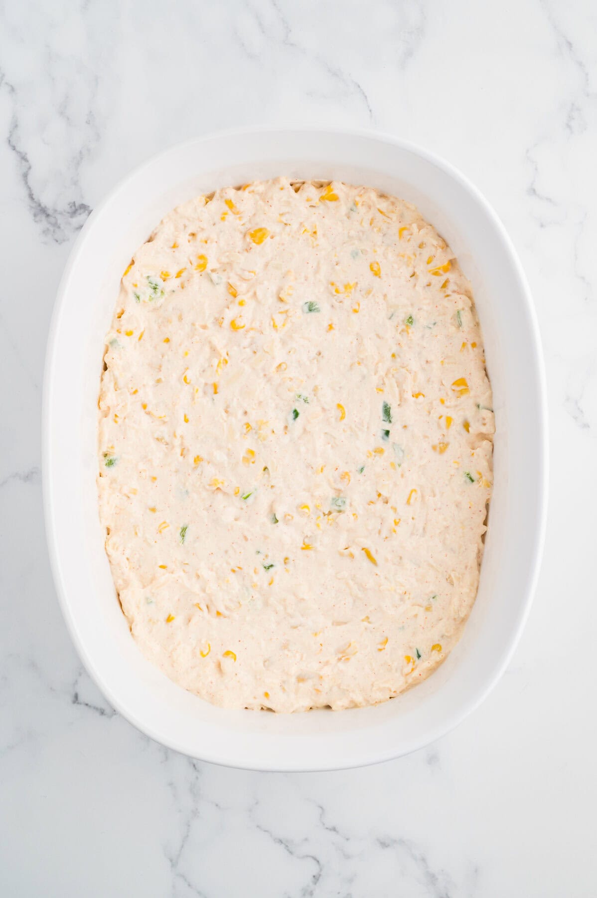 dip spread into baking dish