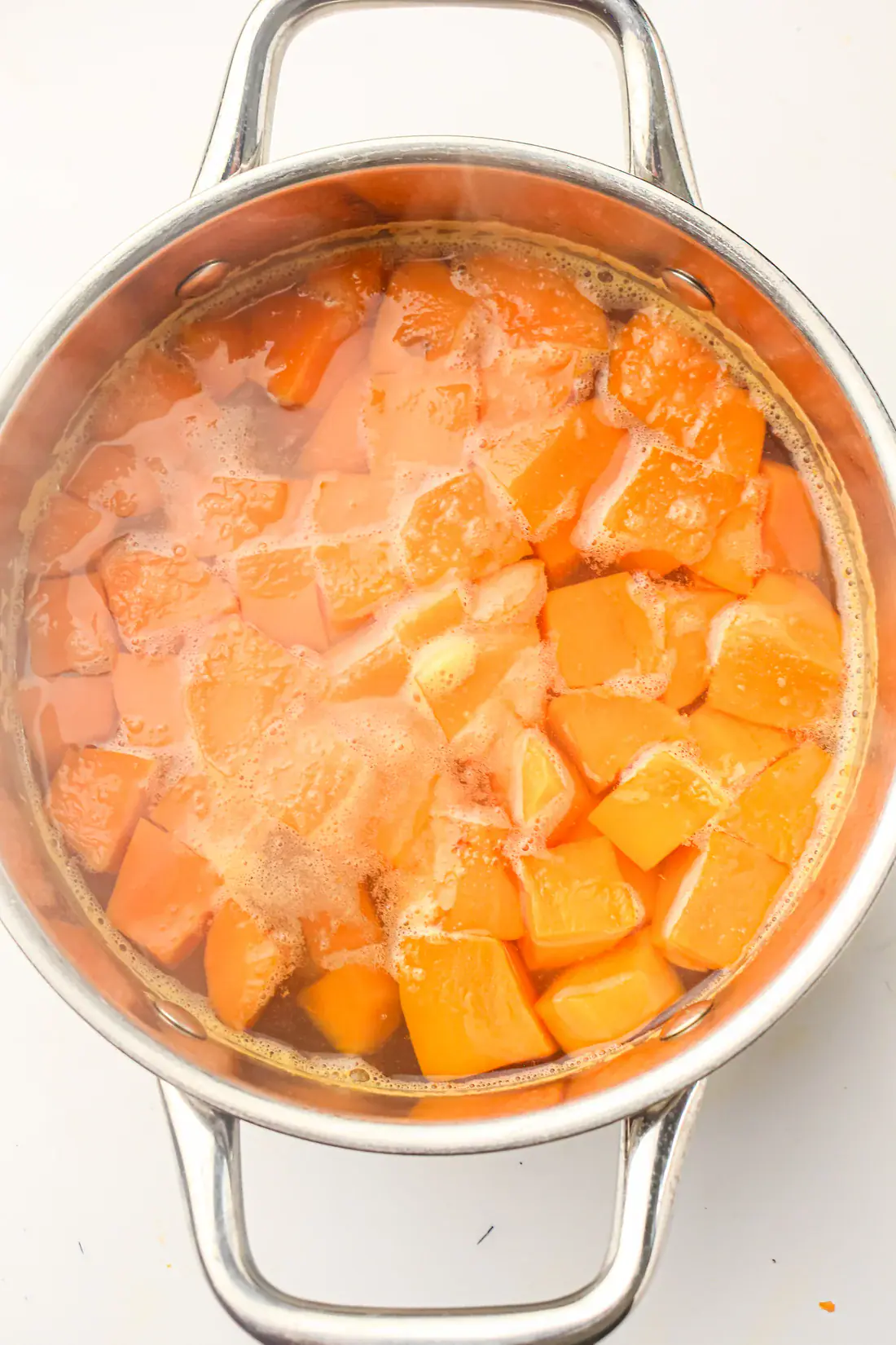 boiling sweet potatoes