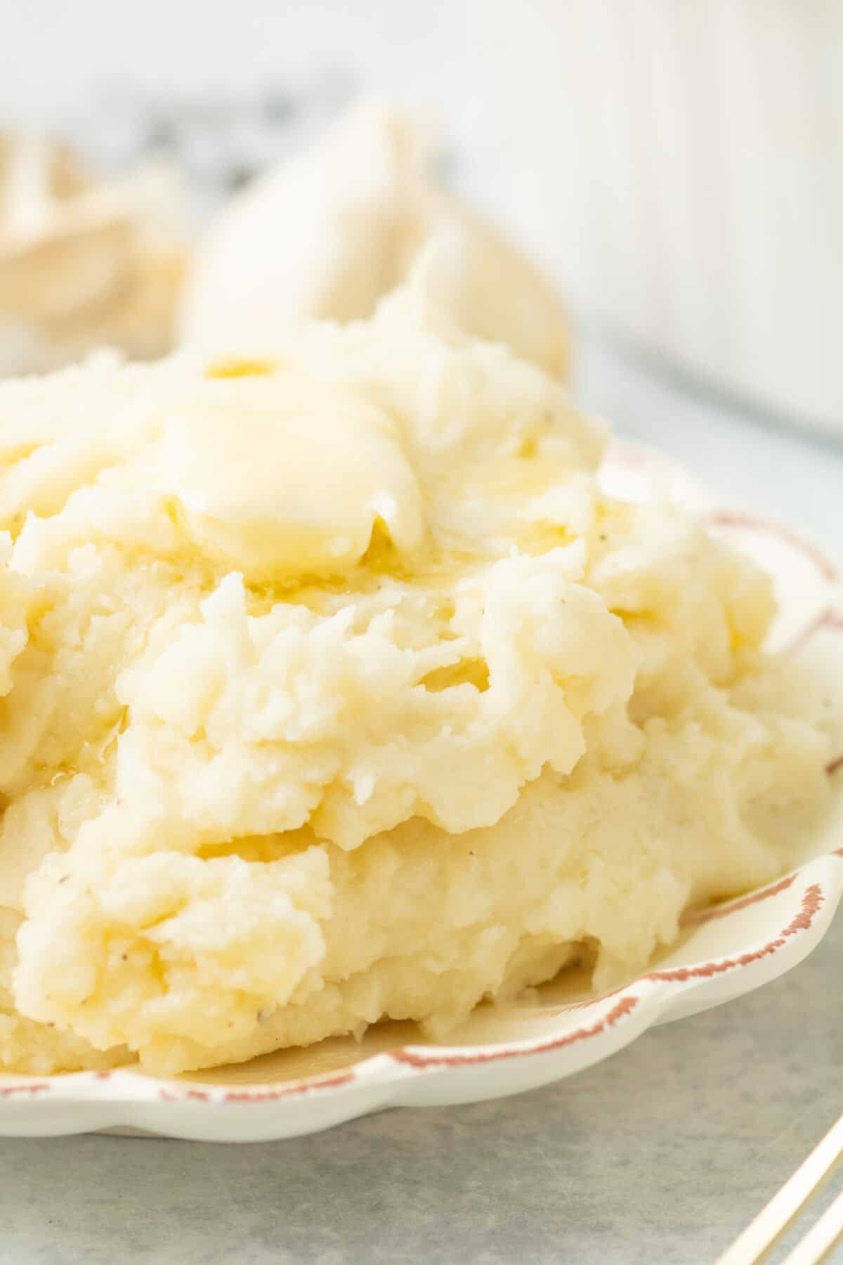 plate of instant pot mashed potatoes