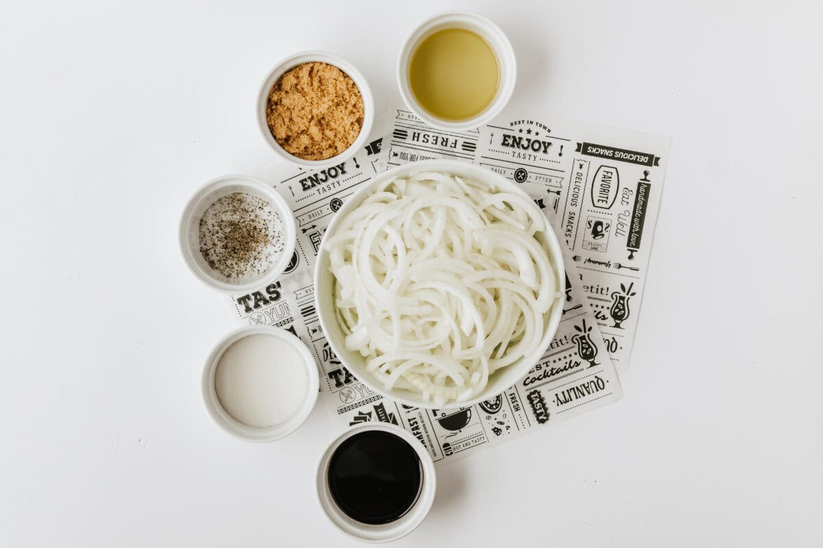 ingredients for onion jam