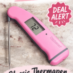 pink thermoworks thermapen with text overlay