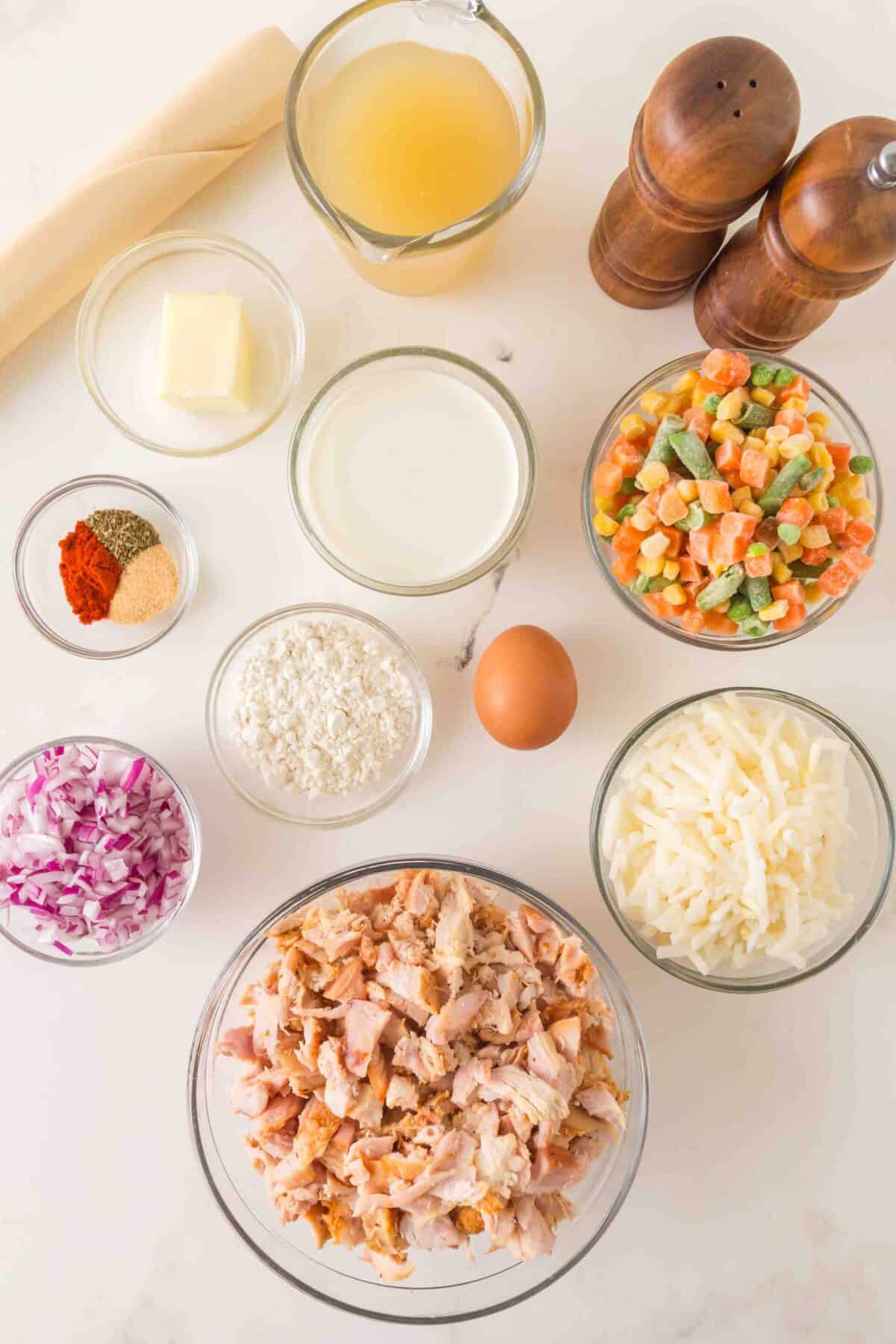 ingredients for turkey pot pie