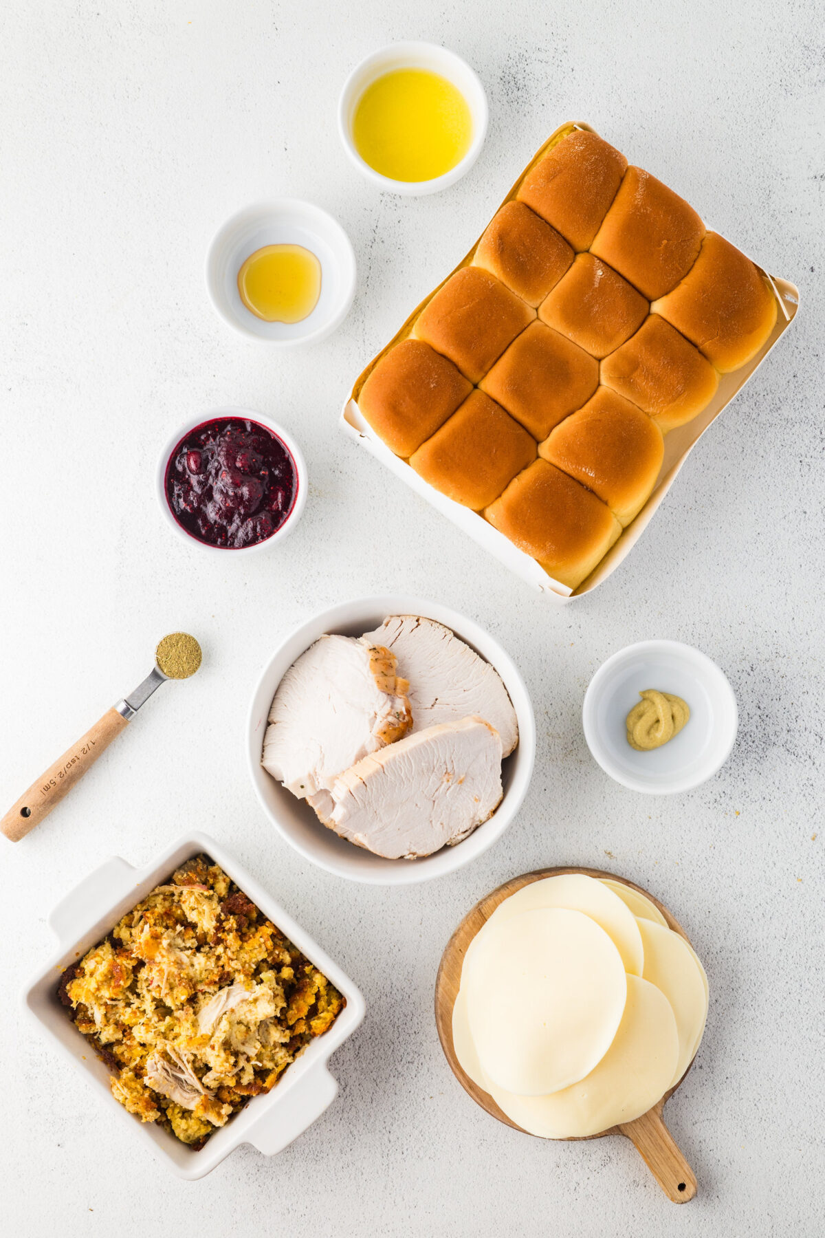 ingredients for turkey sliders