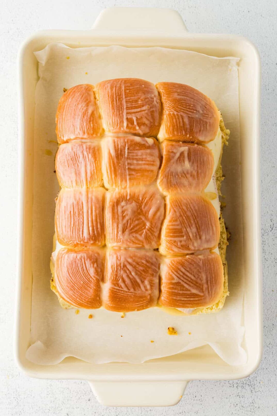 butter mixture brushed over sliders