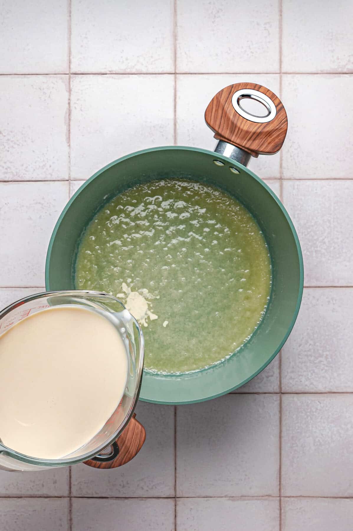 milk added to roux